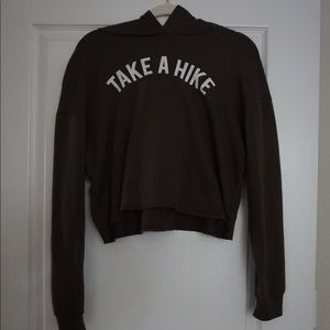 army green “Take a Hike” sweatshirt